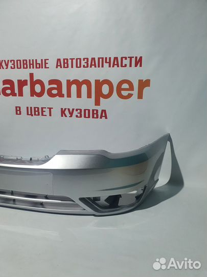 Передний бампер на Daewoo Nexia 150 серебро