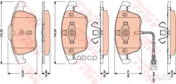 Колодки тормозные дисковые перед GDB1762 TRW