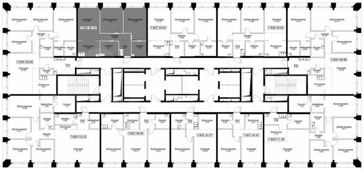 2-к. квартира, 65 м², 48/55 эт.