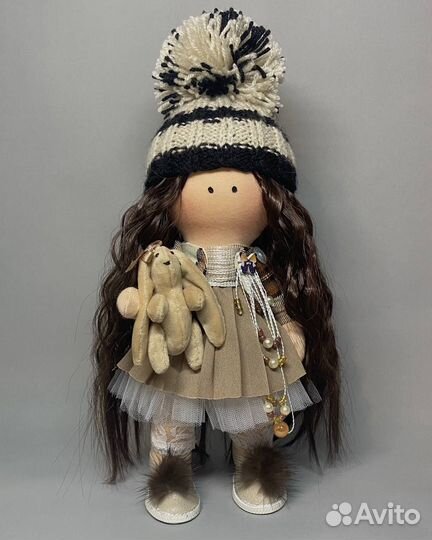 Интерьерная кукла ручной работы «Капучино»