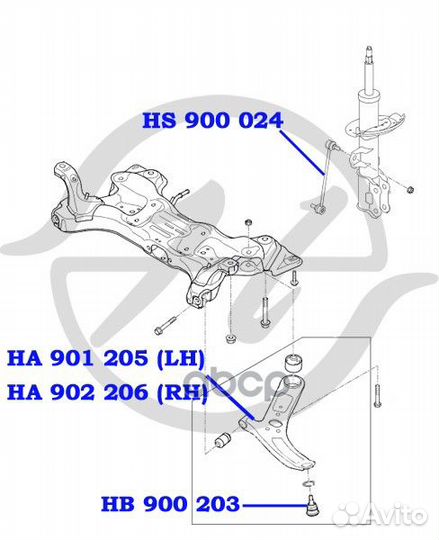 Рычаг передней подвески левый Solaris (SB), Ri
