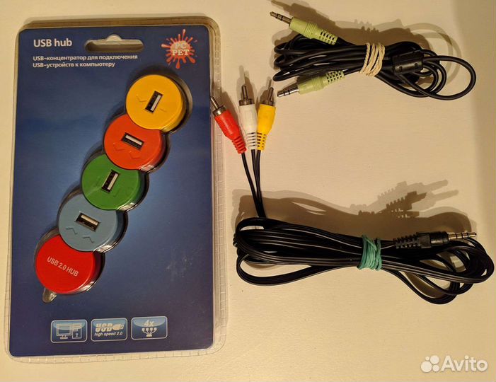 Провод Aux RCA,AUX (3,5mm Jack), USB-HUB