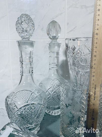 Хрусталь/вазы,графины,стаканы,рог изобилия,2010г