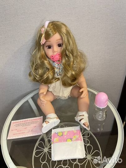 Кукла Reborn 55см+аксессуары+подарочная упаковка
