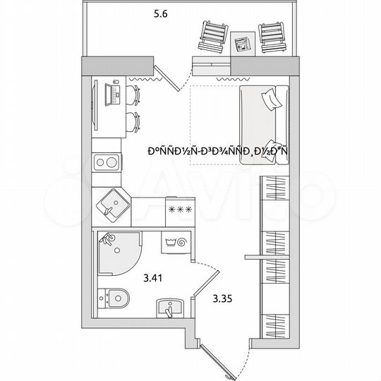 Квартира-студия, 25,8 м², 9/17 эт.