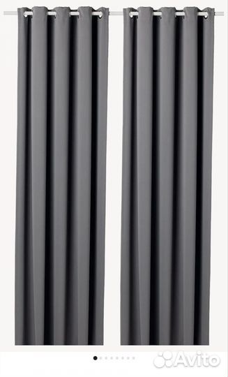 Гардины икеа хиллеборг, блэкаут 145х300 см
