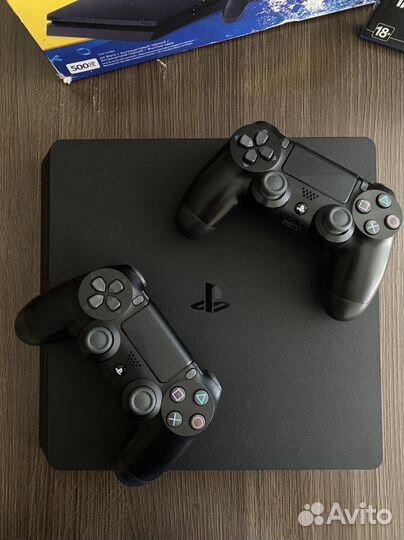 Sony Playstation 4 slim 500gb + игры + 2 dualshock