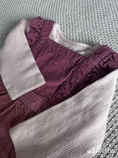 Костюм С&А,вельветовый сарафан,боди,62,62,68