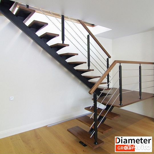 Стильная лестница на монокосоуре