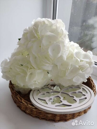 Гортензия белая Букет искусственные цветы