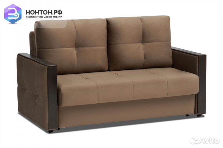 Диван еврокнижка Инсайд коричневый