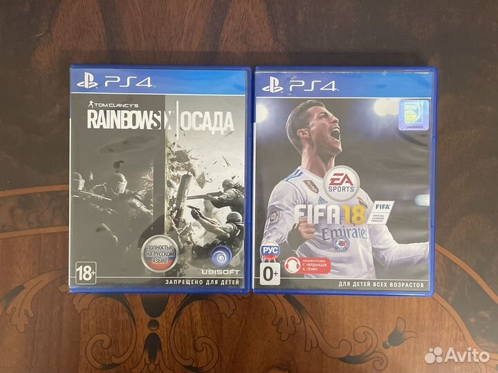 FIFA 18 и Rainbow six осада на PS4/PS5