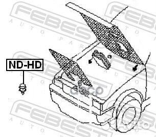 Отбойник капота nissan primera P10 1990-1996 ND-HD