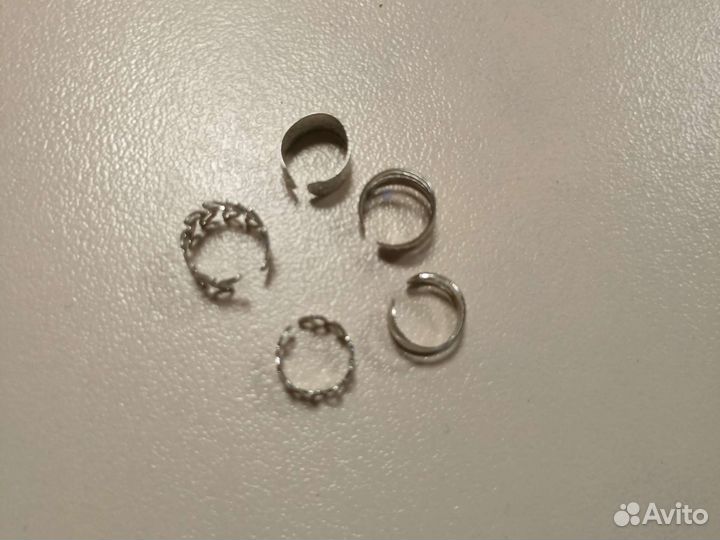 Серьги каффы серебро