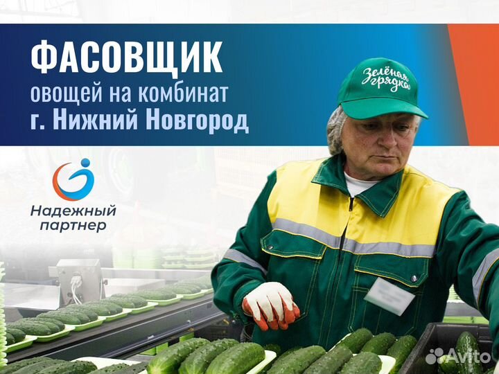 Фасовщик овощей. г.Нижний Новгород. физически легк