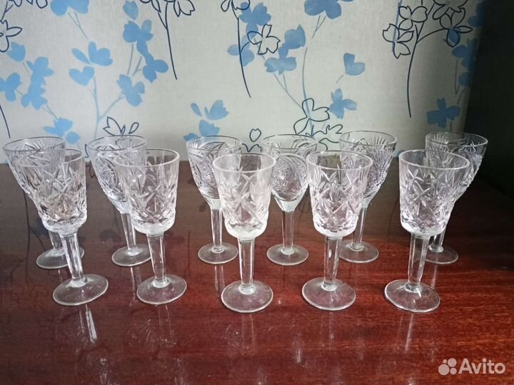 Хрустальные рюмки,фужеры разные времён СССР