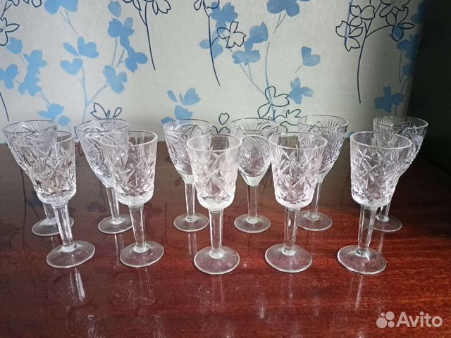 Хрустальные рюмки,фужеры разные времён СССР