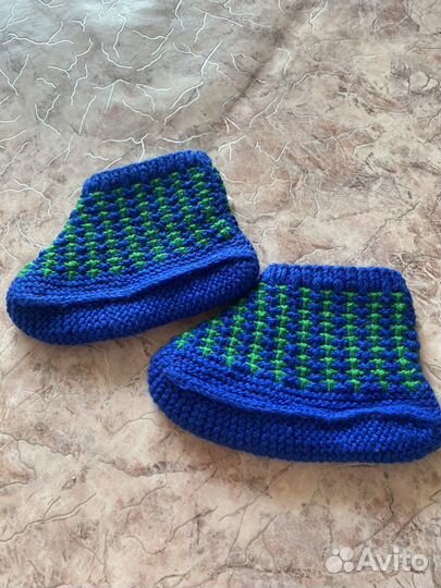 Носки шерстяные вязаные