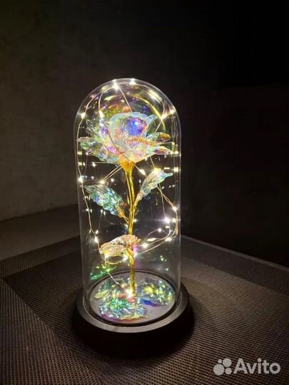 Роза в колбе ночник