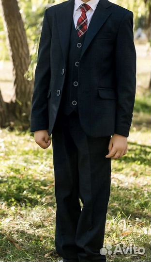 Школьный костюм для мальчика 122 синий