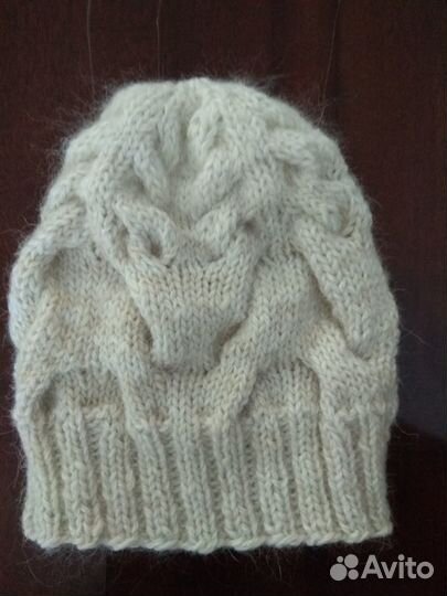 Шапка вязаная из ангоры