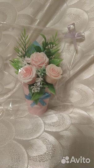 Букет роз из мыла с нежным ароматом