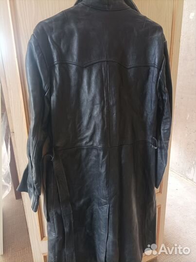 Плащ мужской кожаный