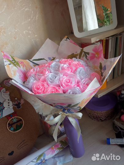 Букет из атласных лент