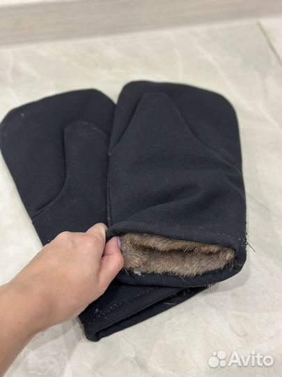 Рукавицы с мехом