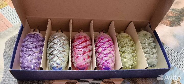 Шишки елочные игрушки СССР 70е, завид. фабрика