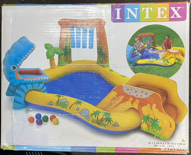 Бассейн детский надувной Диноленд 249x91x109 см