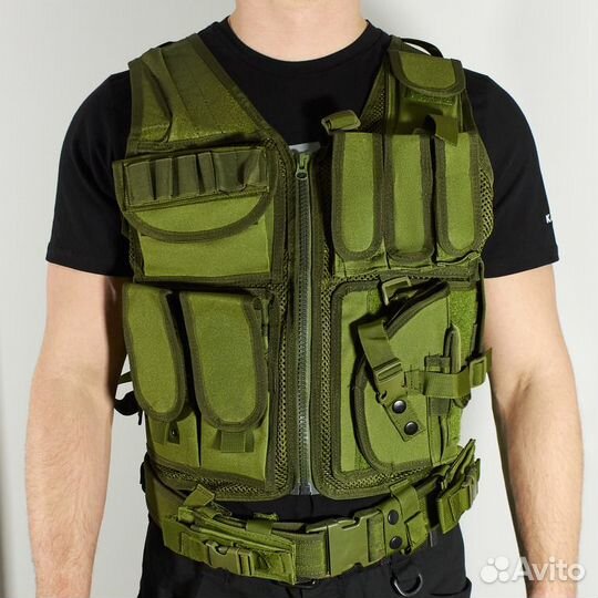 Разгрузочный жилет зеленый