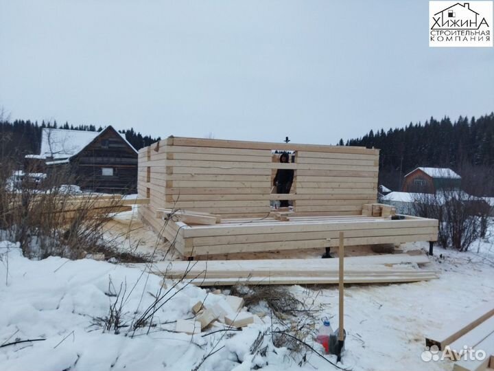 Срубы дома из бруса 6х6 с террасой строительство