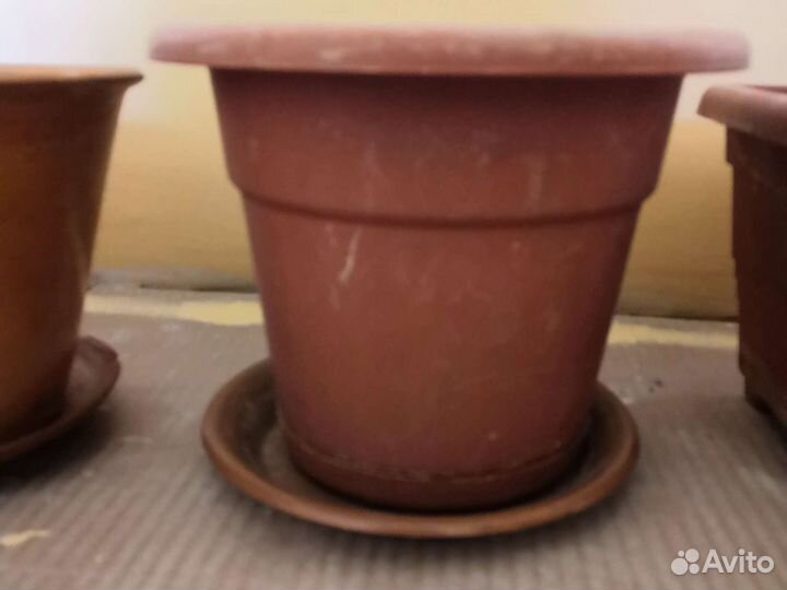Горшки-вазоны для цветов с поддонами