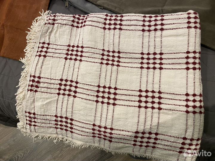 Чехлы на подушки накидка на стул плед из хлопка