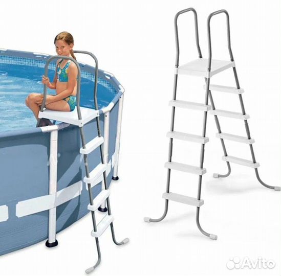 Лестница Intex для бассейнов с площадкой, 132 см