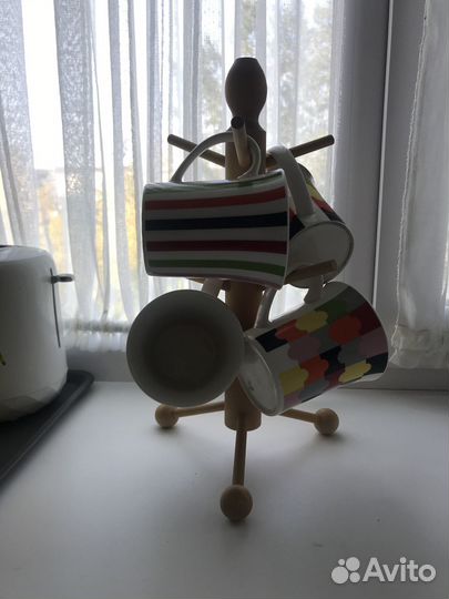 Деревянная подставка под бокалы