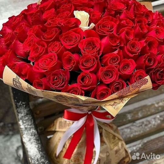 Высокие розы Доставка цветов