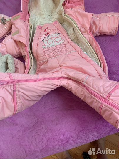 Зимний овечий комбенизон трансформер