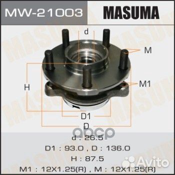 MW-21003 Ступичный узел masuma front infiniti fx35