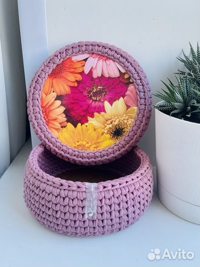 Корзинка вязаная