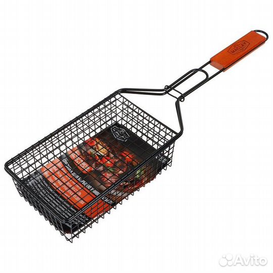 Корзина для барбекю, антипригарная, р. 53 x 23 x 1