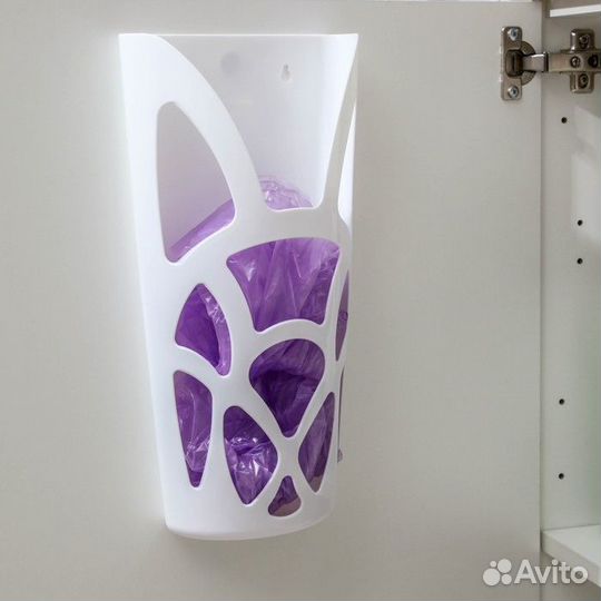 Корзина для пакетов, 18935 см, цвет белый