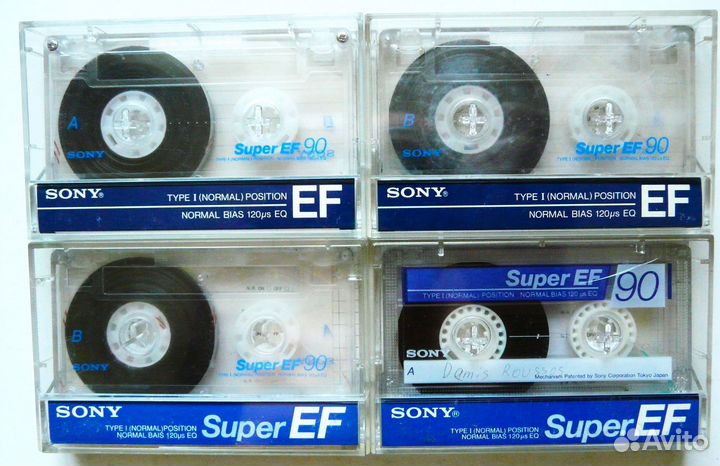 Sony super EF 90 аудиокассеты 4 шт