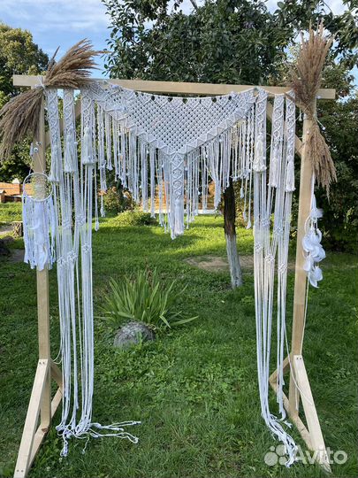 Аренда Свадебной Арки со шторой макраме