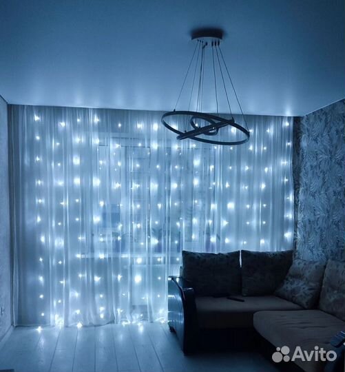 Гирлянда штора 3х3 новая