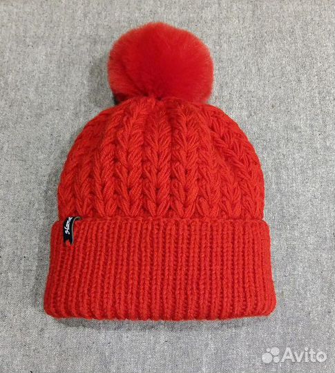 Зимний вязаный комплект шапка + снуд