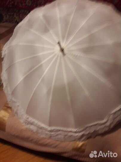 Зонт трость белый Amico