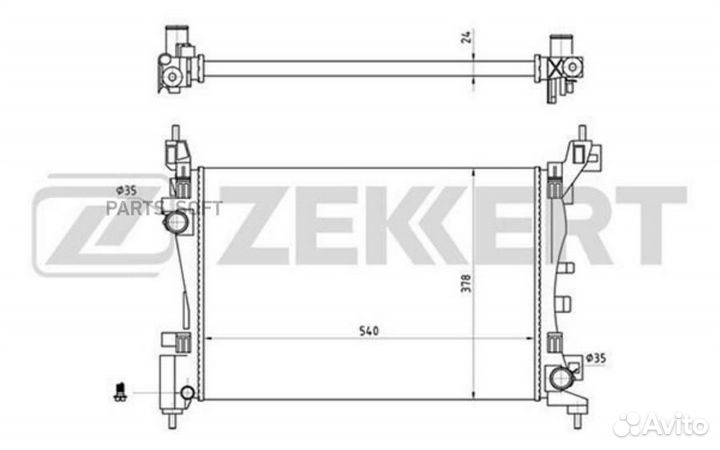 Радиатор охлаждения Фиат Пунто 05