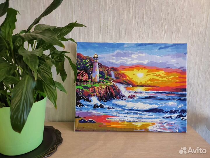 Картины Фэн Шуй. Единорог, Пионы. Маяк. Дом